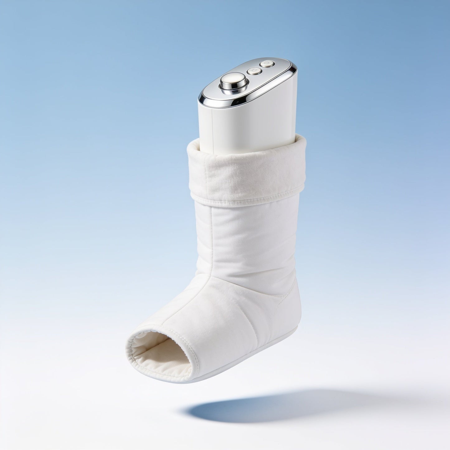 Zenhugo Foot & Calf Massager - white wrap with chrome control