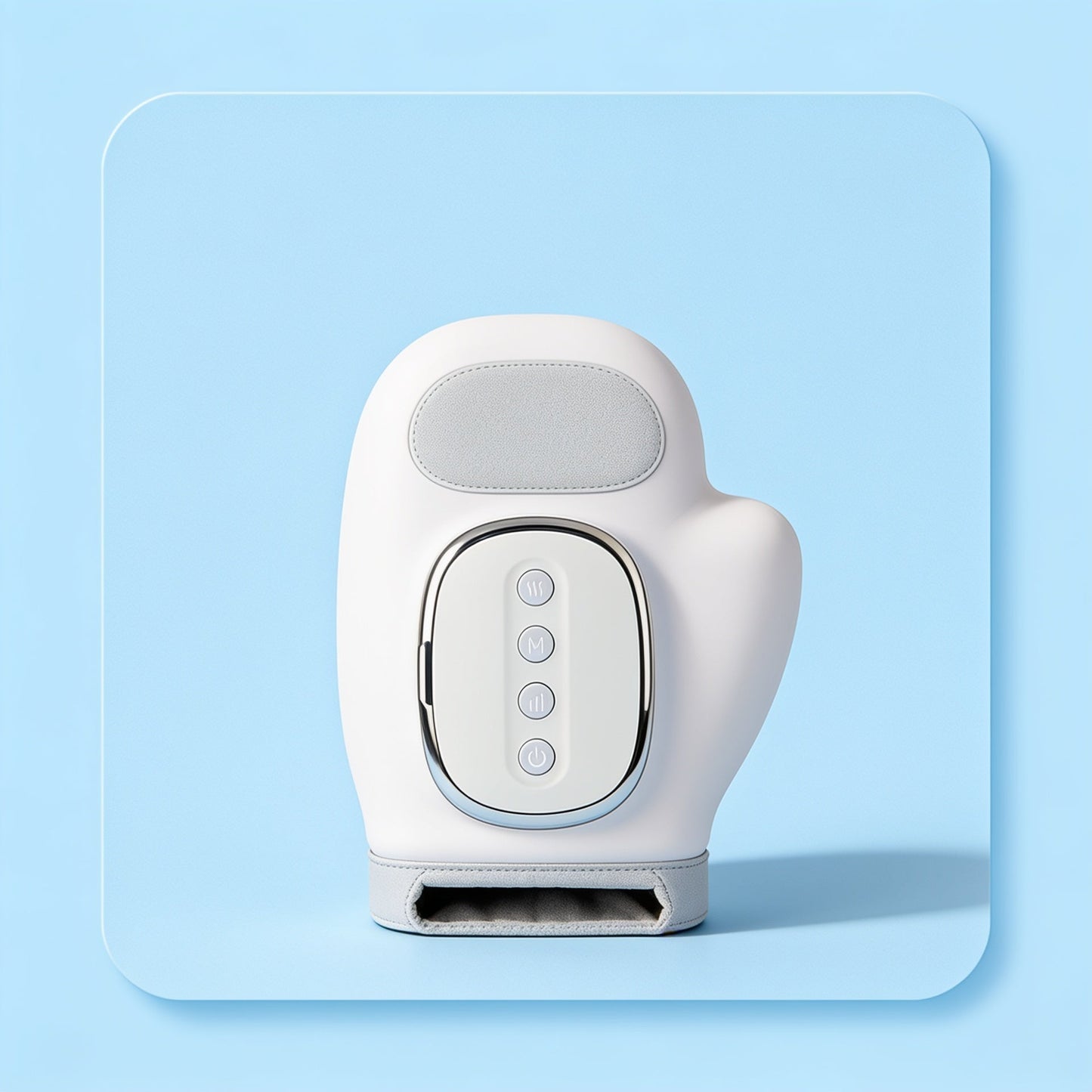 Zenhugo Hand Massager - white glove with chrome 4-button control