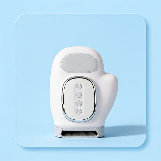 Zenhugo Hand Massager - white glove with chrome 4-button control